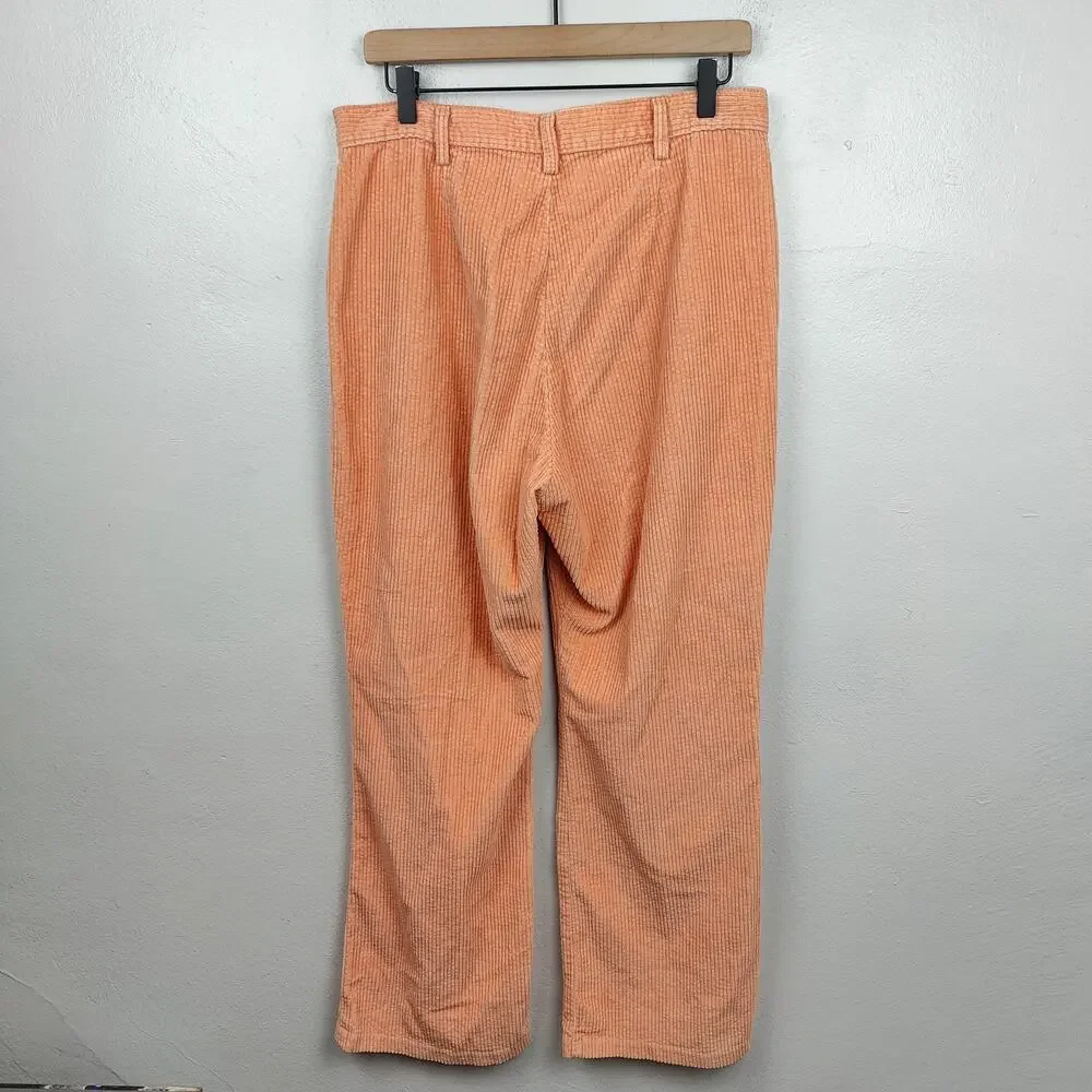 Levi's Math Club Flare Corduroy Trouser Pants Womens 30 Light Orange Wide Leg - Picture 5 of 10